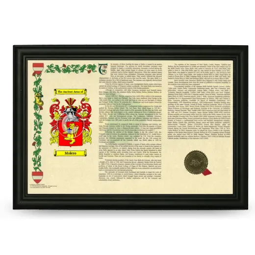 Molero Armorial Landscape Framed - Black