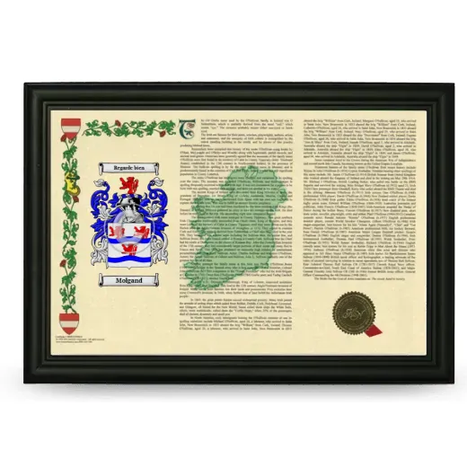 Molgand Armorial Landscape Framed - Black
