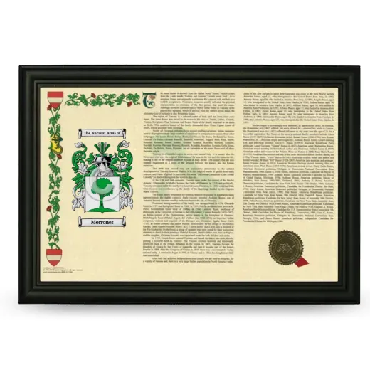 Morrones Armorial Landscape Framed - Black