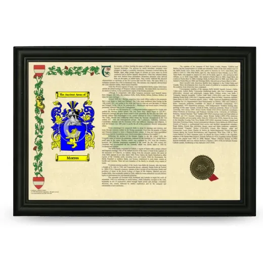 Morros Armorial Landscape Framed - Black