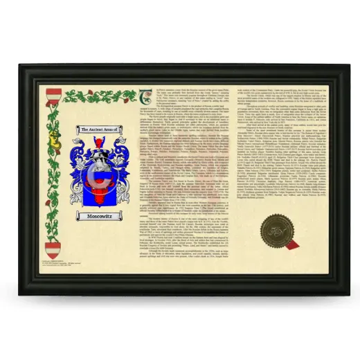 Moscowitz Armorial Landscape Framed - Black