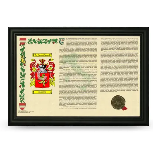 Mosetti Armorial Landscape Framed - Black
