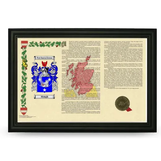 Mough Armorial Landscape Framed - Black