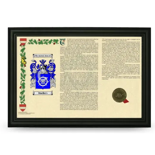 Mueller's Armorial Landscape Framed - Black