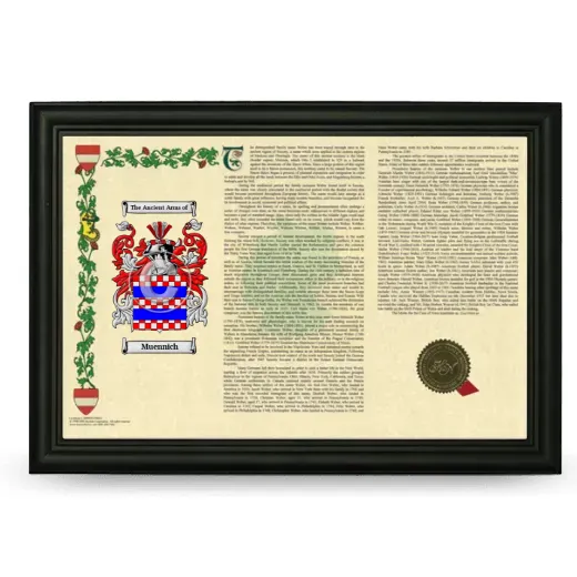 Muennich Armorial Landscape Framed - Black