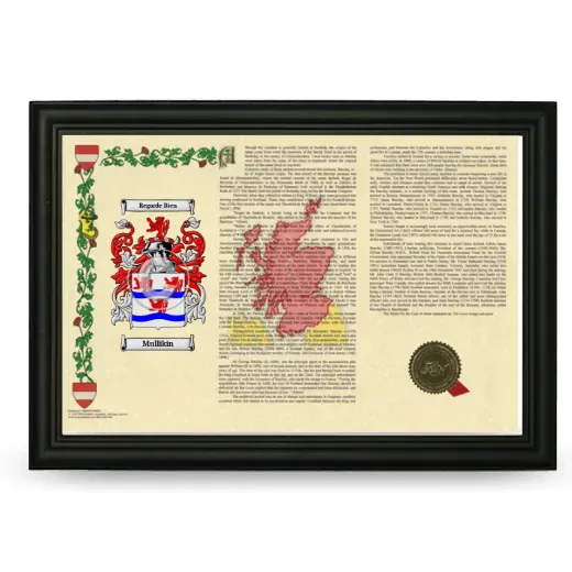 Mullikin Armorial Landscape Framed - Black