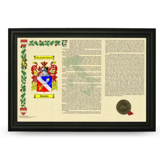 Muratto Armorial Landscape Framed - Black