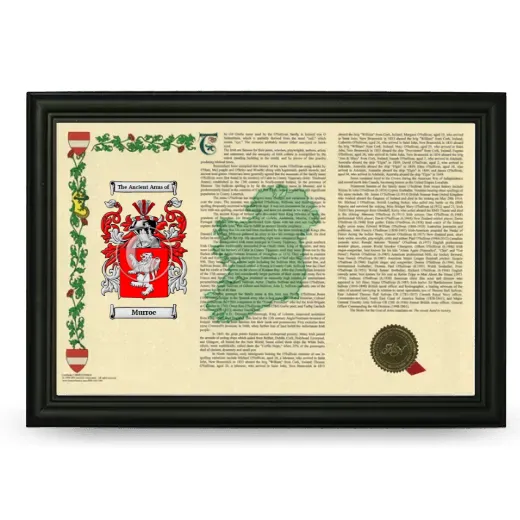 Murroe Armorial Landscape Framed - Black