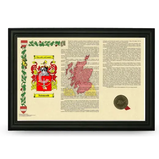 Naismorde Armorial Landscape Framed - Black