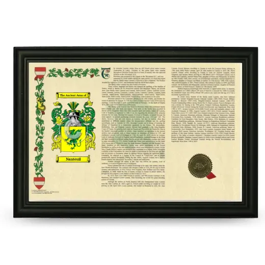Nanteuil Armorial Landscape Framed - Black