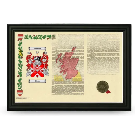 Neep Armorial Landscape Framed - Black