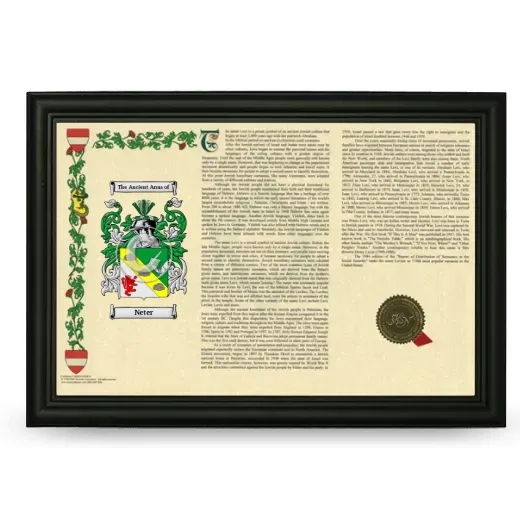 Neter Armorial Landscape Framed - Black