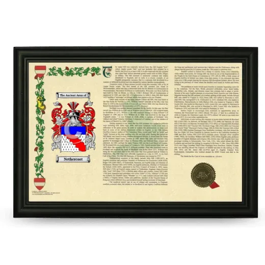 Nethercoat Armorial Landscape Framed - Black