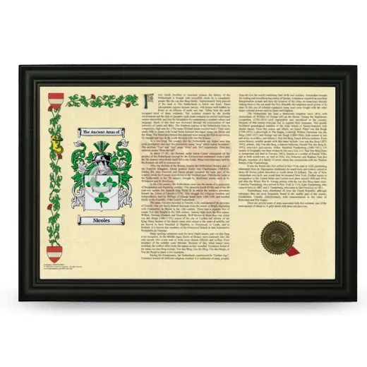 Nicoles Armorial Landscape Framed - Black