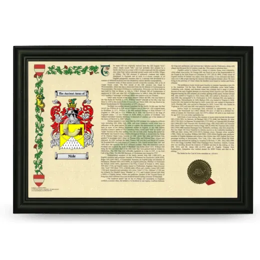 Nide Armorial Landscape Framed - Black