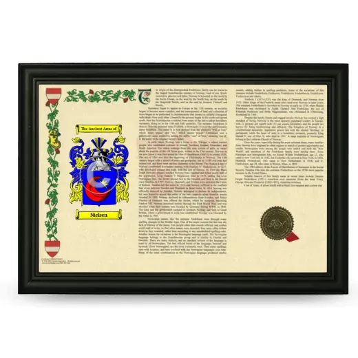 Nielsen Armorial Landscape Framed - Black