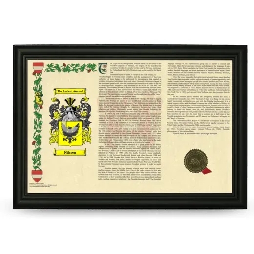 Nilssen Armorial Landscape Framed - Black