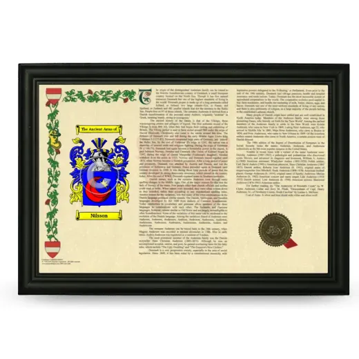 Nilsson Armorial Landscape Framed - Black