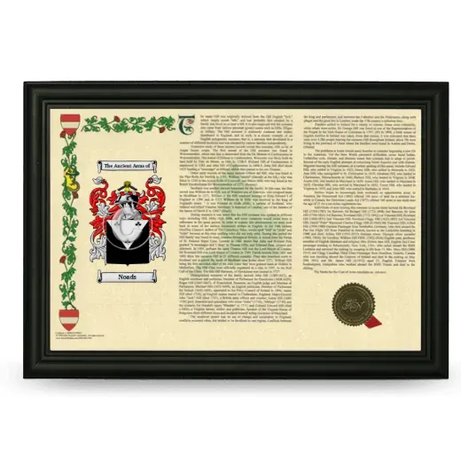 Noads Armorial Landscape Framed - Black