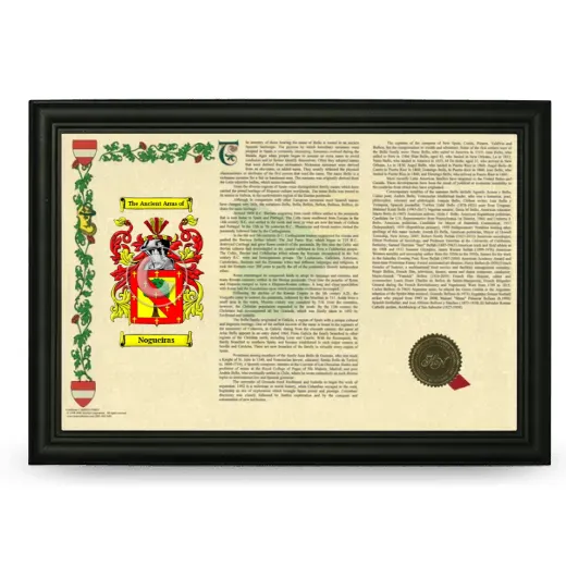 Nogueiras Armorial Landscape Framed - Black