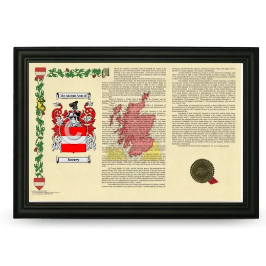 Norrey Armorial Landscape Framed - Black