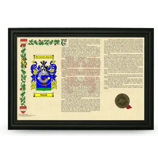 Nowak Armorial Landscape Framed - Black