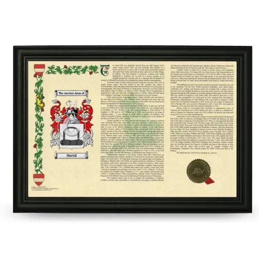 Nuttil Armorial Landscape Framed - Black