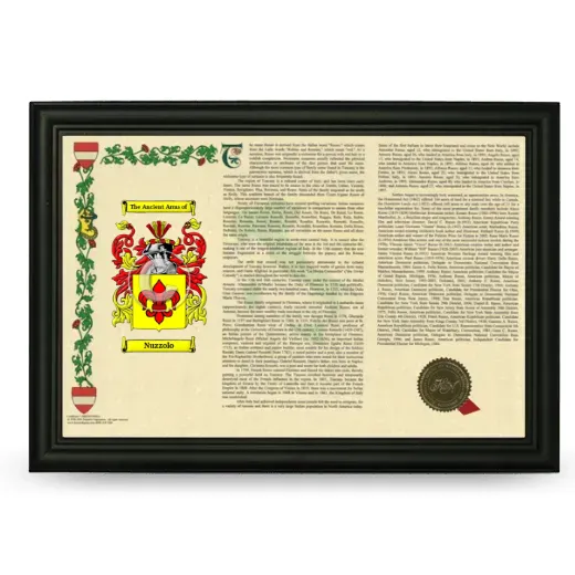 Nuzzolo Armorial Landscape Framed - Black