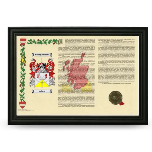 Nylson Armorial Landscape Framed - Black