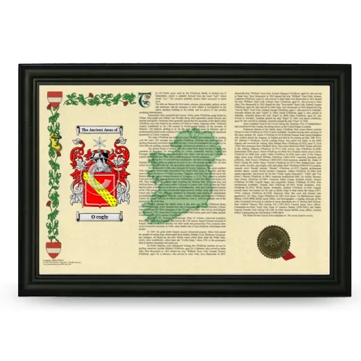 O cogly Armorial Landscape Framed - Black