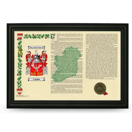 O quinn Armorial Landscape Framed - Black