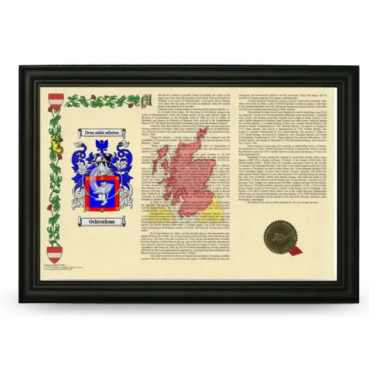 Ochterlony Armorial Landscape Framed - Black