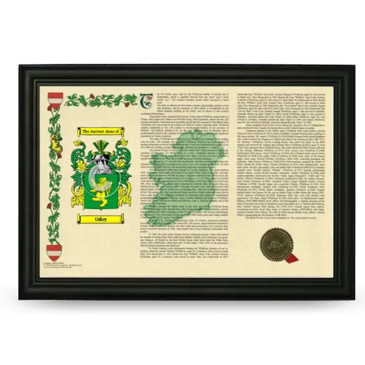 Odoy Armorial Landscape Framed - Black