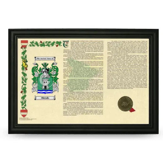 Okendo Armorial Landscape Framed - Black