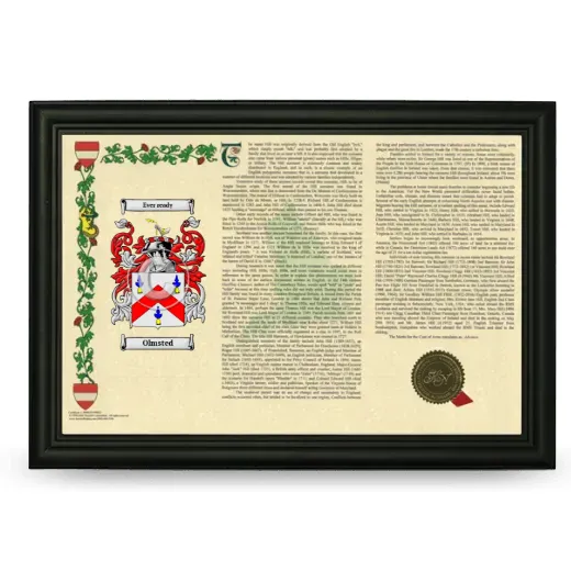 Olmsted Armorial Landscape Framed - Black