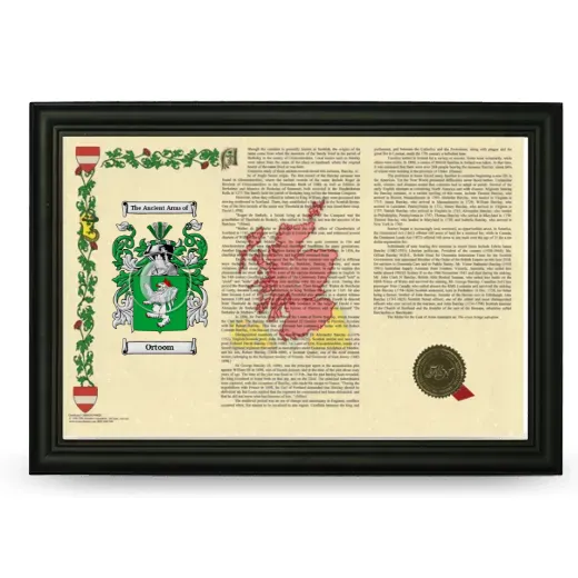 Ortoom Armorial Landscape Framed - Black