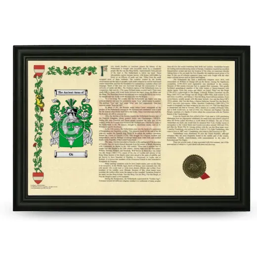 Os Armorial Landscape Framed - Black