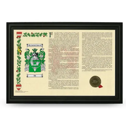 Oz Armorial Landscape Framed - Black