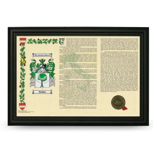 Pachas Armorial Landscape Framed - Black