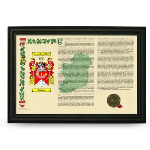 Packan Armorial Landscape Framed - Black