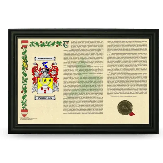 Packingtown Armorial Landscape Framed - Black