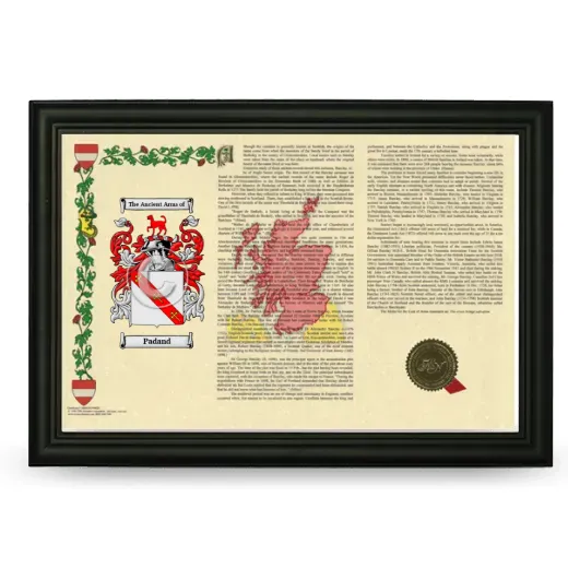 Padand Armorial Landscape Framed - Black
