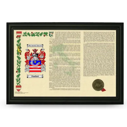 Pancheri Armorial Landscape Framed - Black