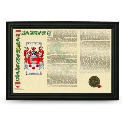 Papapietro Armorial Landscape Framed - Black