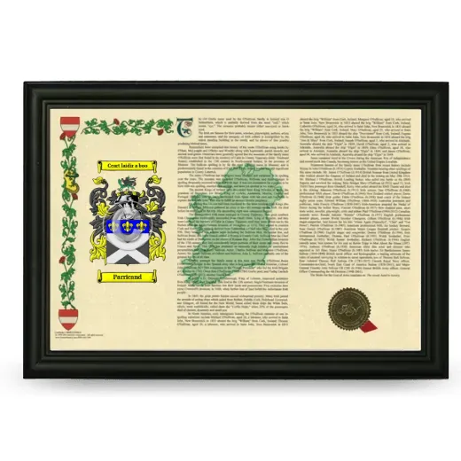 Parricand Armorial Landscape Framed - Black