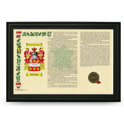 Patenaude Armorial Landscape Framed - Black