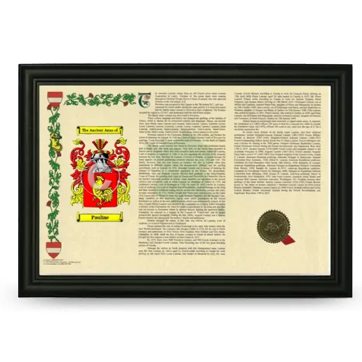 Pauline Armorial Landscape Framed - Black