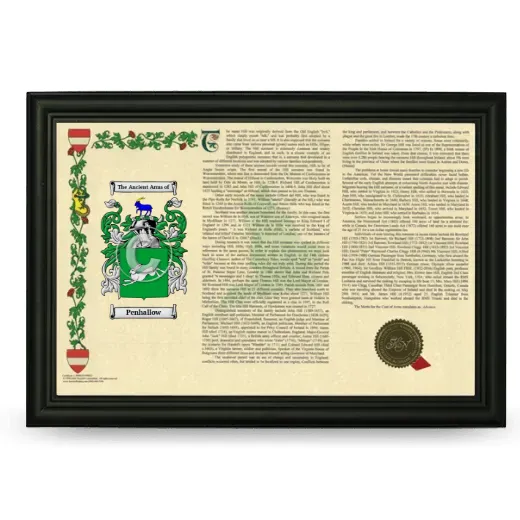 Penhallow Armorial Landscape Framed - Black