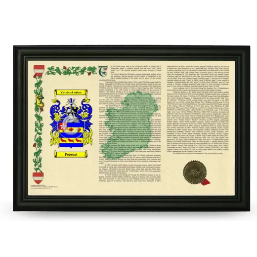 Pepeart Armorial Landscape Framed - Black