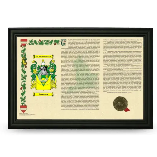 Pereman Armorial Landscape Framed - Black